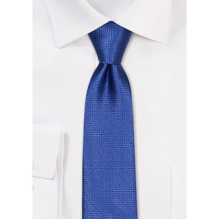 Sapphire Blue Skinny Mens Tie