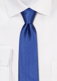 Sapphire Blue Skinny Mens Tie