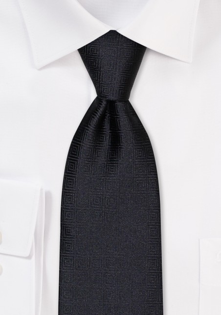 Charcoal Designer Mens Neck Tie in Satin Finish