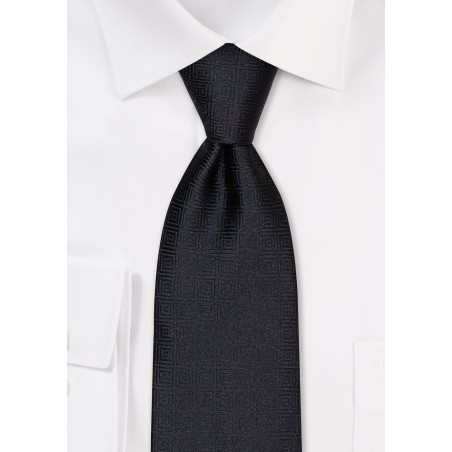 Charcoal Designer Mens Neck Tie in Satin Finish