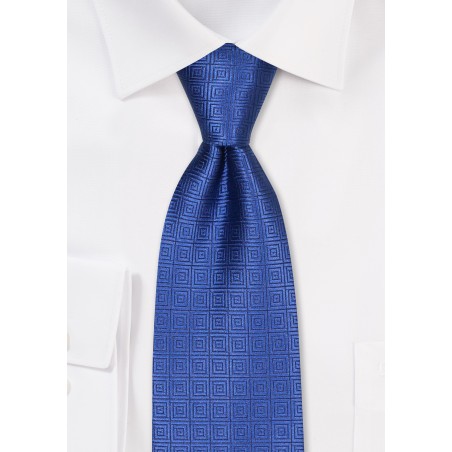 Sapphire Blue Designer Mens Neck Tie