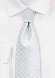 Solid White Polka Dot Tie