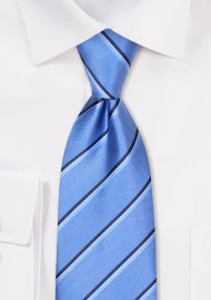 Classic Striped Tie in Royal Navy Blue