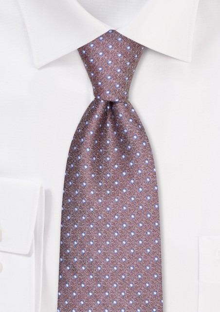 Taupe Polka Dot Necktie