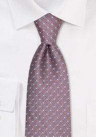 Taupe Polka Dot Necktie