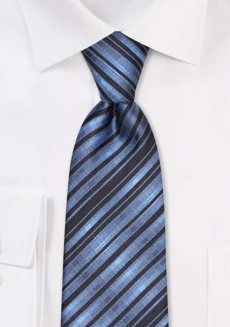 Blue and Black Check Mens Tie