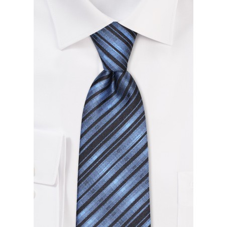 Blue and Black Checkered Kids Tie