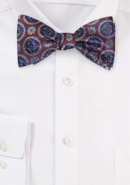 Medallion Design Bow Tie in Self-Tie Style