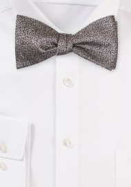 Shiny Silver Self-Tie Silk Bowtie