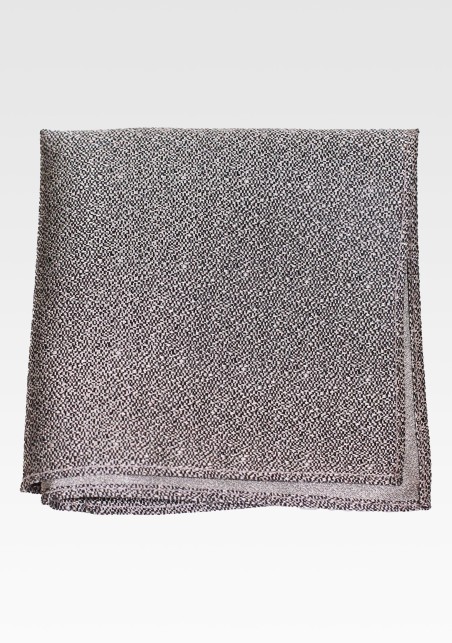 Sparkly Silver Gray Silk Pocket Square