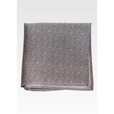 Sparkly Silver Gray Silk Pocket Square