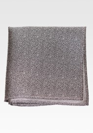 Sparkly Silver Gray Silk Pocket Square