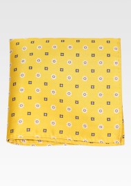 Golden Yellow Floral Hanky