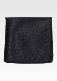 Geometric Check Hanky in Dark Charcoal