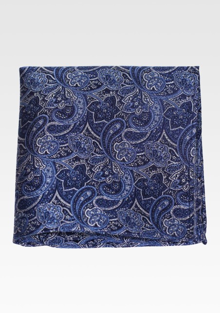 Intricate Paisley Weave Hanky in Pure Silk