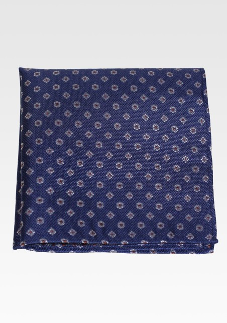 Matte Silk Hanky in Navy