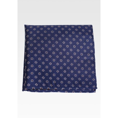 Matte Silk Hanky in Navy