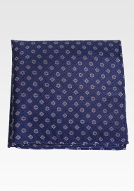 Matte Silk Hanky in Navy