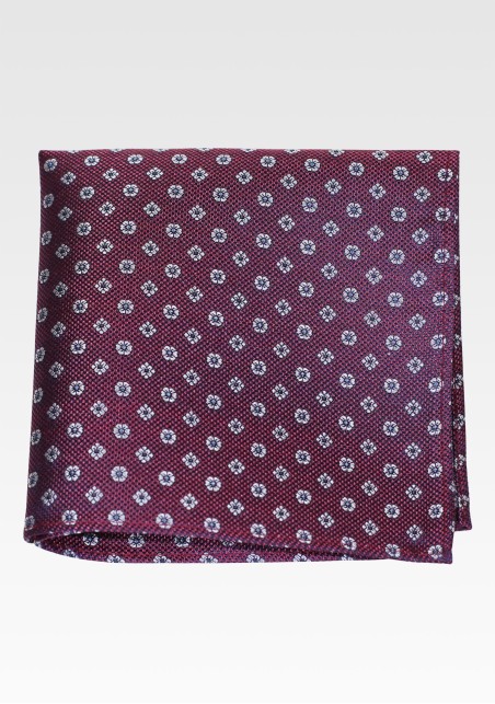 Matte Silk Hanky in Burgundy