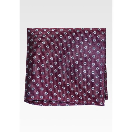 Matte Silk Hanky in Burgundy
