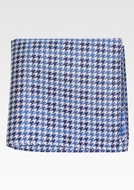 Houndstooth Pocket Square in Blue and White