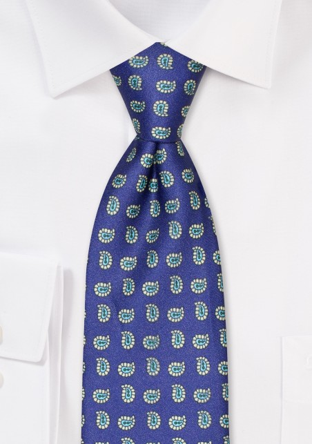 Amethyst Paisley Print Tie
