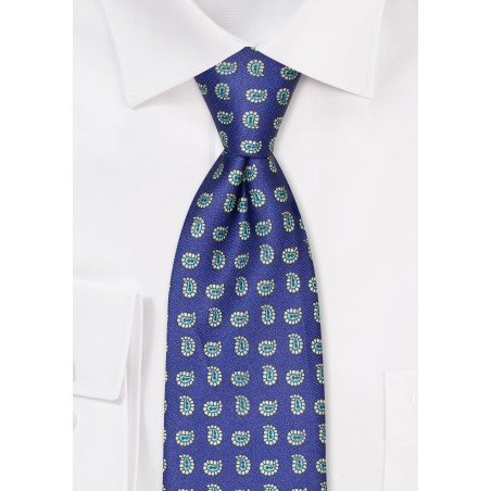 Purple Kids Tie with Designer Paisley