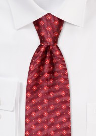 Floral Dot Tie in Cherry and Bright Red