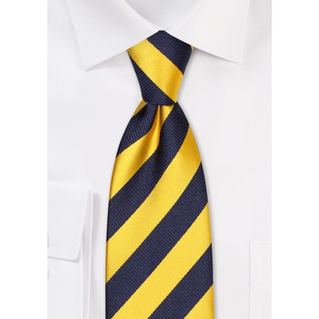 Navy and Golden Yellow XL Tie