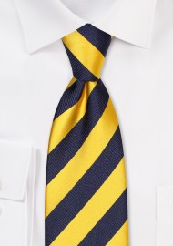 Navy and Golden Yellow XL Tie