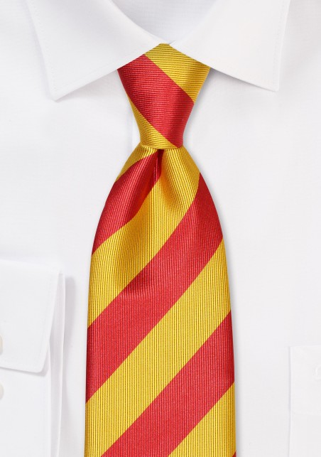 Red and Golden Striped Necktie