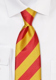 Red and Golden Striped Necktie