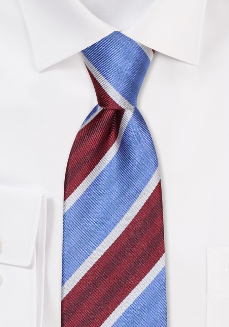 Burgundy and Violet Striped Kids Tie