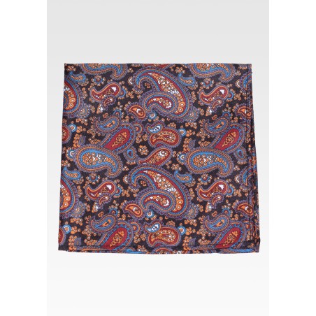 Burnt Orange Paisley Hanky