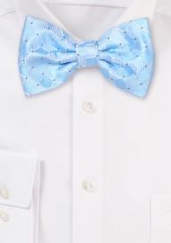 Sky Blue Check Weave Bowtie