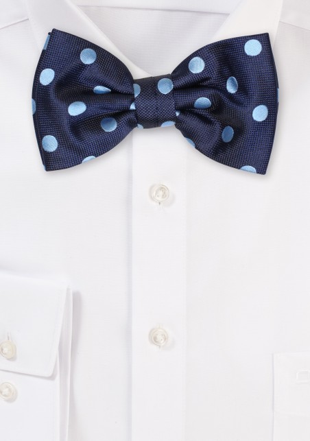 Blue Polka Dot Bowtie