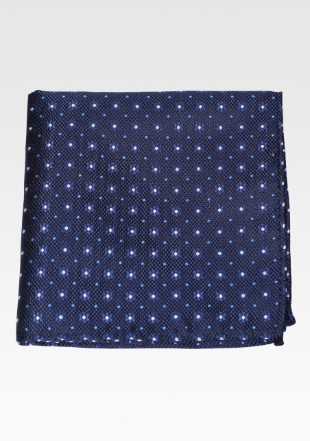 Teal Floral Weave Pocket Square