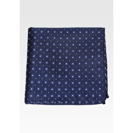 Teal Floral Weave Pocket Square