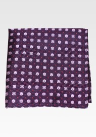 Purple and Lavender Floral Pocket Square