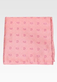Peach Paisley Pocket Hanky