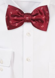 Cherry Red Paisley Bowtie