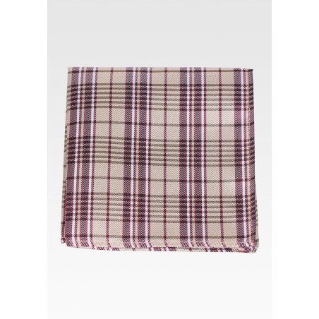 Golden What Tartan Check Pocket Square