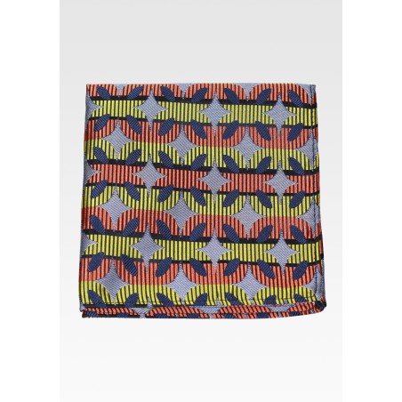 Retro Designer Hanky in Orange and Gold