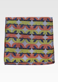 Retro Designer Hanky in Orange and Gold