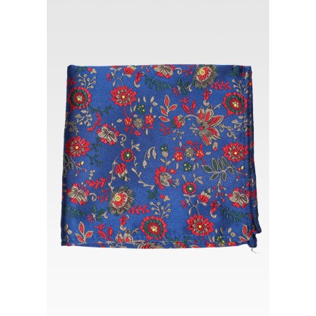 Embroidered Floral Suit Hanky