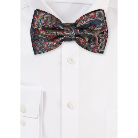 Paisley Bow Tie in Antique Gold