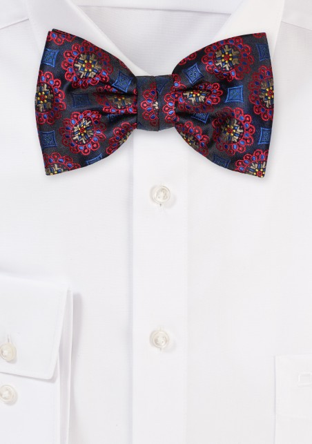 Medallion Bowtie in Purple and Blues