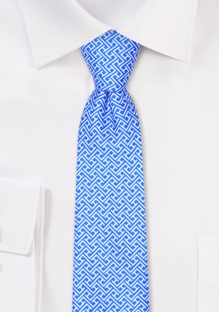 Skinny Designer Necktie in Sky Blue