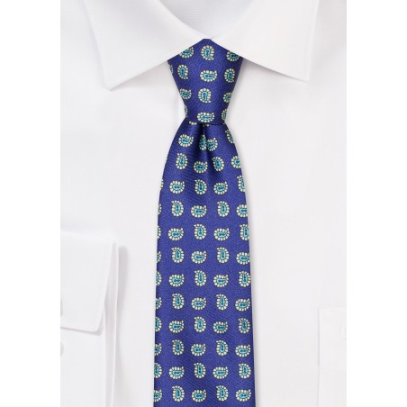 Purple Paisley Tie in Skinny Width