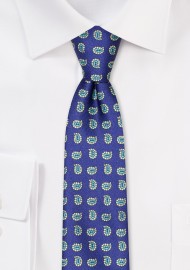 Purple Paisley Tie in Skinny Width
